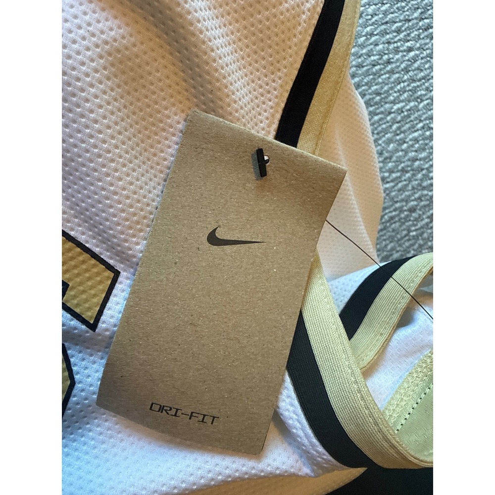 Nike Colorado Buffaloes BUFFS #1 Basketball Jersey Mens Large White Gold Dri-FIT - Picture 6 of 7